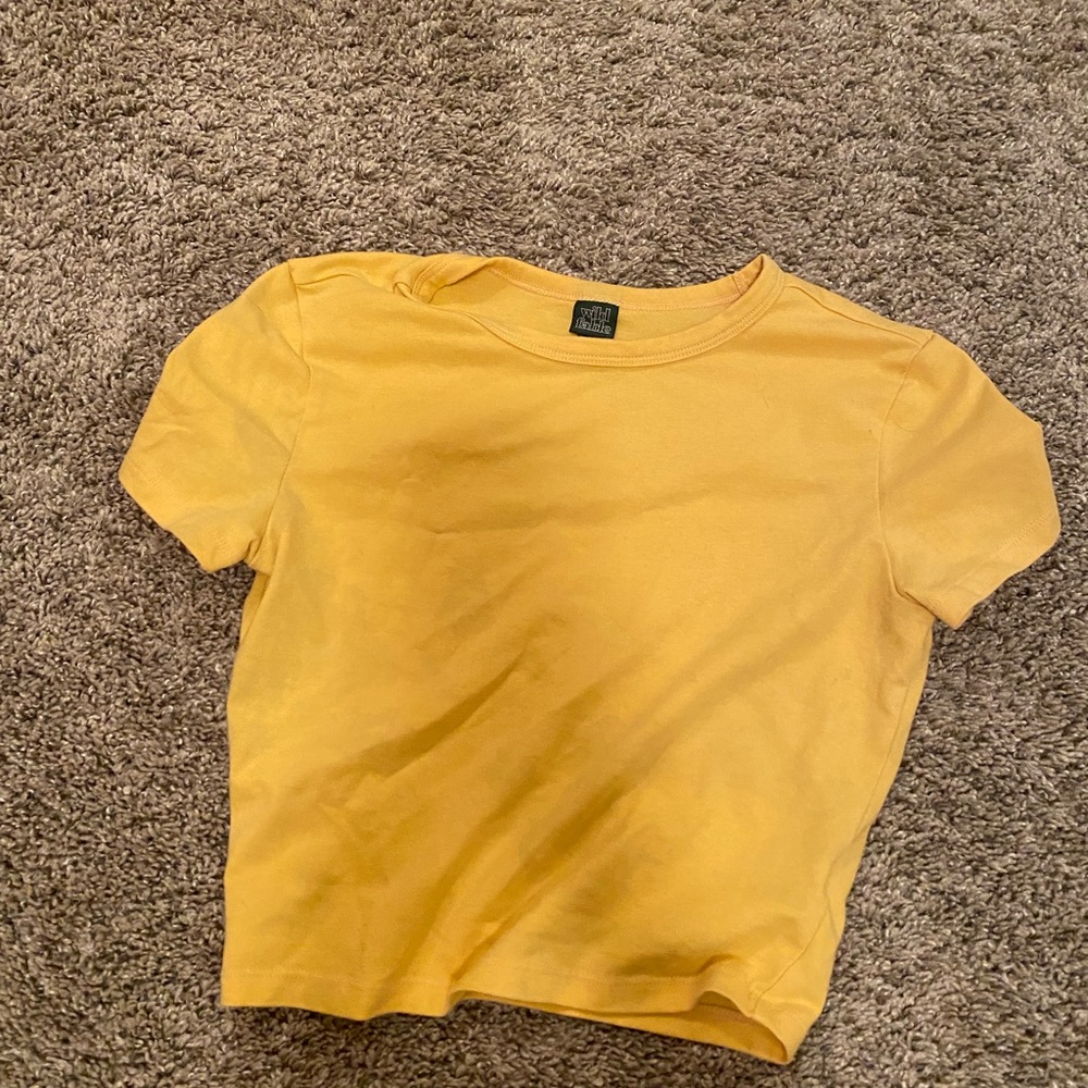 Yellow crop top